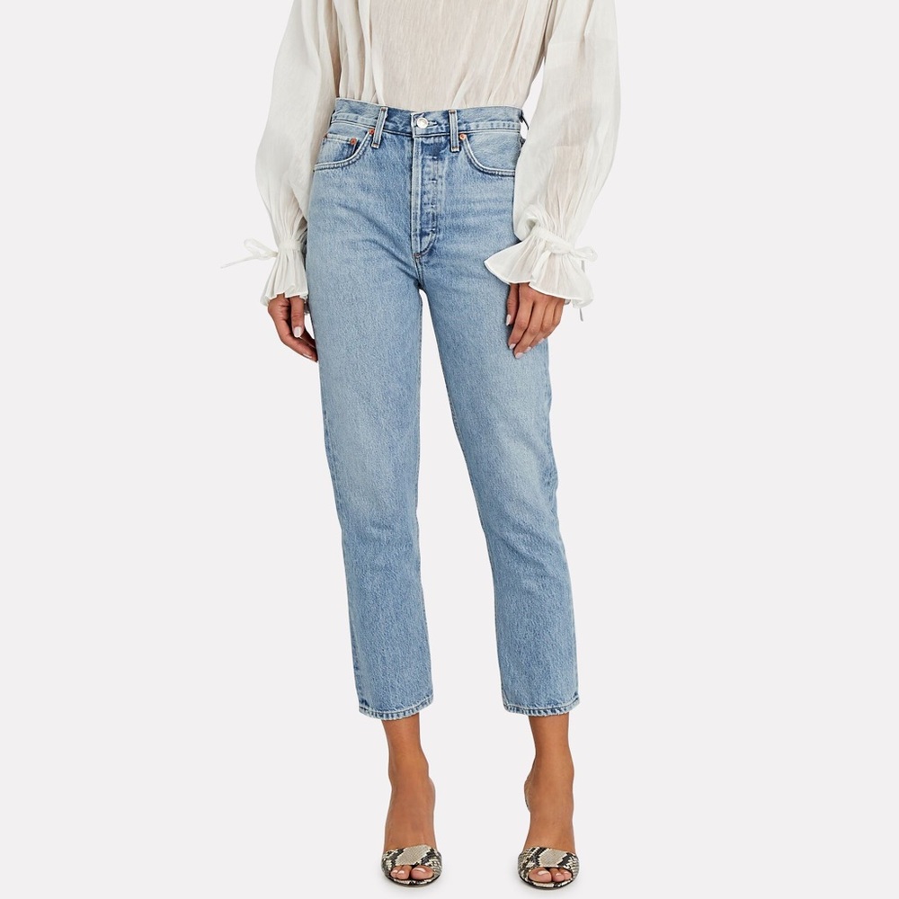 Agolde Classic Blue Straight Leg Jeans